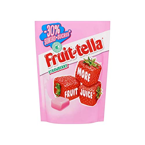 Caramelos masticables de fresa | Fruittella | Fresa -30% de azúcar | Peso total 120 gramos Cover
