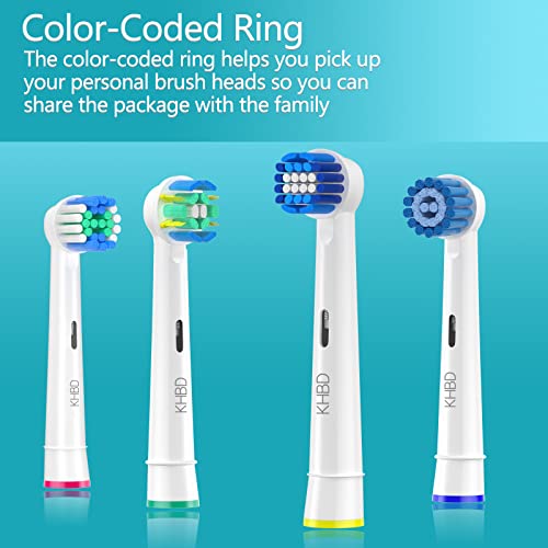 Image of KHBD 16 Pack Replacement Heads for Oral B Braun- Includes 4 Sensitive Brush, 4 Precision Brush, 4 Deep Cleaning, 4 Floss Cleaning Toothbrush Heads