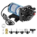 WASSERMANN Water Pressure Pump 115 Volt AC 5.5GPM 60PSI,Water Pump Self Priming Diaphragm Pump with Pressure Switch for Kitchen Bathroom Marine Yacht Garden