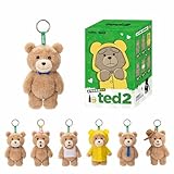POP MART Ted2 Teddy Bear Action Plush Pendant Blind Box Figures, Random Design Action Figures Collectible Toys Home Decorations, Single Box