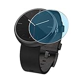 Puccy 3 Pack Anti Blue Light Screen Protector Film, Compatible with Motorola Moto 360 1st gen 46mm TPU Guard （ Not Tempered Glass Protectors ）