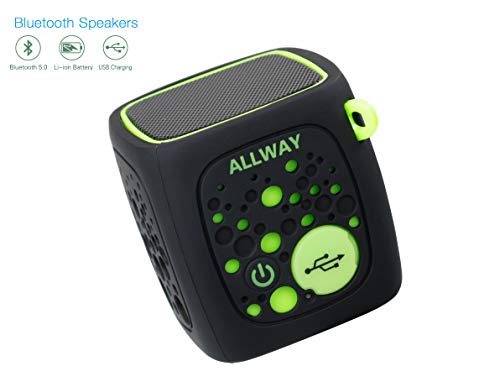 Small Bluetooth Speaker,ALLWAY Ultra Compact Mini Portable Bluetooth Speakers with Loud Stereo Sound,Rich