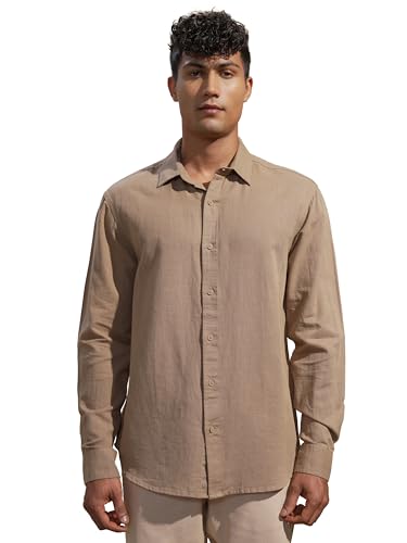 Image of Highlander Men's Relaxed Fit Casual Shirt | Cotton Linen | Relaxed fit | Full Sleeves