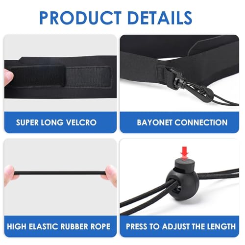 hoeslaw Soccer Ball Practice Kicker, 2.5m Adjustable Football Kick Return Trainer Aid Bungee Waist Belt, Hands-Free Solo Training Equipment with Upgrad Leather for Volleyball 6-12 year old Teenager - Thumbnail 4