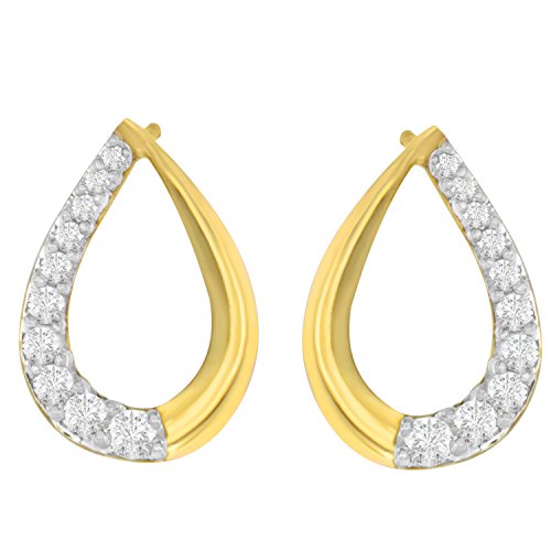 14K Yellow Gold 1/2 cttw Round- cut Diamond Earrings (H-I, SI1-SI2)