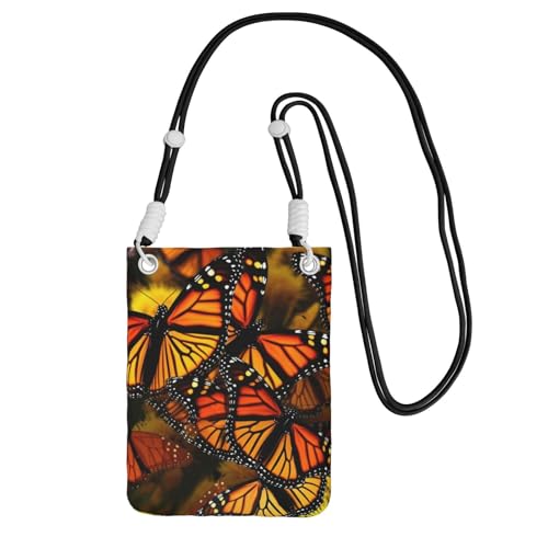 Sac à main pour téléphone portable au design papillon monarque chic