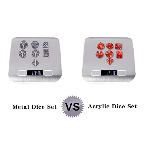 Dndnd Acient Silver Metal Dnd Dice Set, 7Pcs D&D Metal Dice With Metal Case For Dungeons And Dragons, Shadowrun, Pathfinder, Savage World And Table Games #TOP5