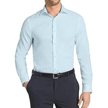 Mens Dress Shirts Stretch Slim Fit Long Sleeve Dress Shirts for Men Casual Business Regualr Fit Button Down Shirt
