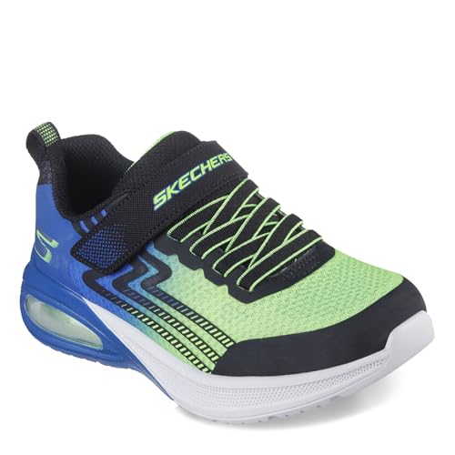 Skechers Boy's, Microscope Max Advance Sneaker - Wide Width - Little Kid Black/Blue/Lime