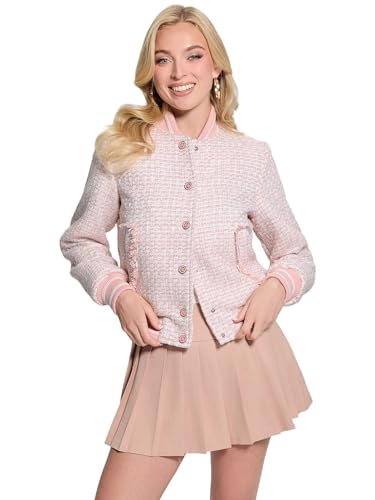 Bomber jacket femme GUESS Eco New Gloria en tweed chic