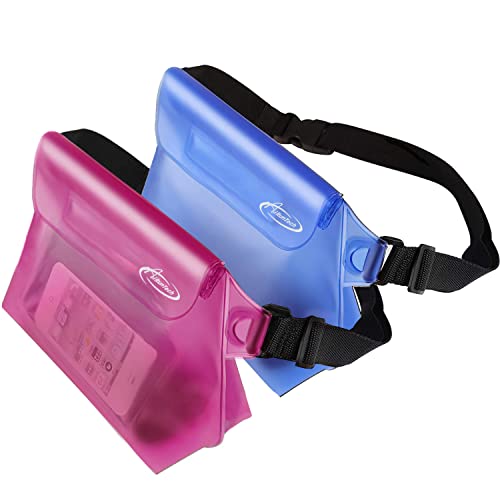 AiRunTech Riñonera Impermeable 2 Paquetes Azul y Rosa miniatura 1