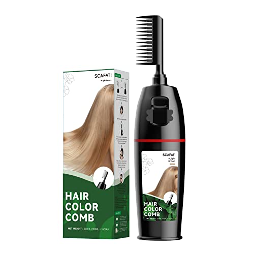 Hair Dye, Brown Hair Dye for Women Men Permanent Hair Color Cream with Comb, No Mix No Mess Hair Coloring Kit, 6.76 Fl Oz