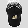 JZTDYPP Baseball Cap Men'S Summer Thin High Top Baseball Cap Big Head Mesh Breathable Cap Sunscreen Sun Trucker Hat,Black Gold,One Size #2