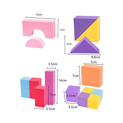 Mobu Foam Building Blocks For Toddlers 1-3, 50 Pcs Educational Soft Building Blocks For Kids Playing Indoor Outdoor Bathroom Bathtub Or Beach (Reusable Storage Bag) #TOP2