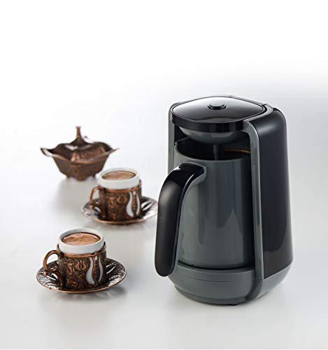 Al Saif Electric Turkish Coffee Maker 400 Watts, Black,Gray 250 Ml, min 2 yrs warranty