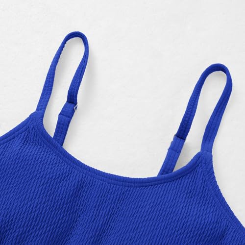 Image of Weixinbuy Girls Swimsuit Color Block Bathing Suit Adjustable Strap Two Pieces Bikini Swimsuits Beach Swimwear for Girls 9-16Y