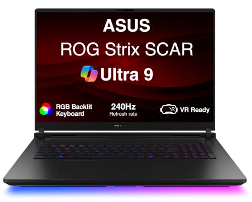 Image of ASUS ROG Strix Scar AI Gaming Laptop 18 inch 240Hz Mini LED WQXGA Display