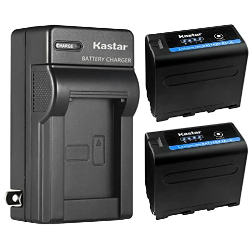 Kastar 2-Pack NP-F970PRO Battery 7.2V 8700mAh and AC Wall Charger Compatible with Son CCD-TRV81 CCD-TRV815 CCD-TRV82 CCD-TRV85 CCD-TRV86 CCD-TRV87 CCD-TRV88 CCD-TRV90 CCD-TRV91 CCD-TRV92 Camera