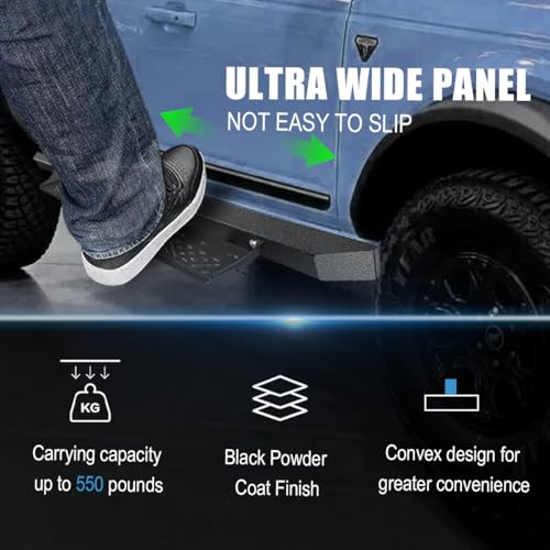 Estribos laterales de acero para Ford Bronco 4 puertas 2021-2024 - Pack 2 miniatura 4