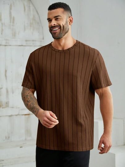 Image of FN3 Waffle Stripe Regular Fit Tshirt for Men ||Tshirt for Men
