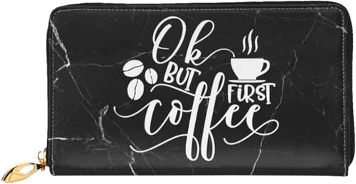 OK BUT First Coffee Wallet Card Bag
