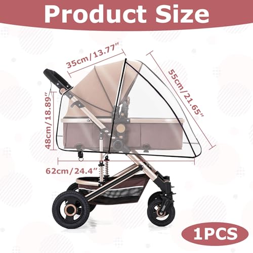 Regenschutz für Kinderwagen, Universal, für Kinderwagen, Regenschutz, transparent, ohne Schadstoffe