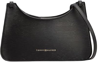 Tommy Hilfiger Donna Borsa a Tracolla Modern Crossover con Zip, Nero (Black), Taglia Unica