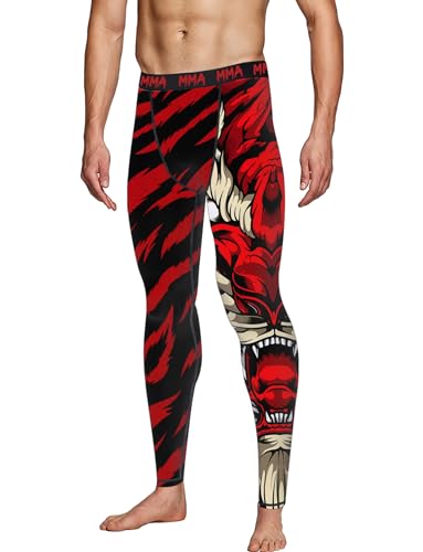 Men's Compression Pants Active Athletic Quick Dry Base Layer Leggings Spats for BJJ Running Gym Yoga MMA4