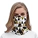 Fashion Modern Black White Gold Triangles Face Covers Exquisite Breathable Bandana Face Mask Scarf Soft Dust-proof Windproof Neck Gaiter Fashion Winter Neck Warmer Gator Scarf for Adult Face Shield