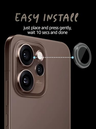 Image of Lensarmor Compatible with Oppo Reno 15 Pro Camera Lens Protector - Black (1 Pack) | Premium 9H Tempered Glass, Military-Grade Protection, Scratch & Impact Resistant, Perfect Fit