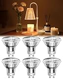 Funistree 6 Pack Candle Warmers Lamp Bulbs, GU10 Halogen Bulbs 50W 230V, Halogen Spotlight Bulbs 450lm 2800K Warm White 40° Beam Angle 2 Pin GU10 Bulb Dimmable - 6000+Hours Long-Lasting