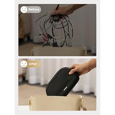 UGREEN Electronics Organizer Travel Case Bag Multifunctional Organizer Carrying Case for Cables, Cord, SD Card, Earbuds, Charger, USB Adapter, Electronic Accessories Medium Size
