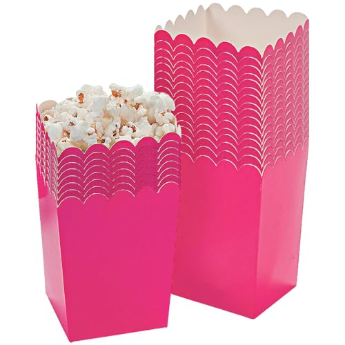 Fun Express - Mini Hot Pink Popcorn Boxes (24pc, 4