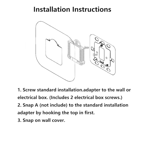 ARYEIELLSOW THP2400A1080 Large Cover Plate & Electrical Box Adaptor for T-Series Thermostats, White (4) by ARYEIELLSOW - Image 4