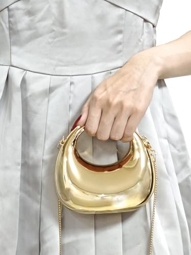 Women's Mini Crescent Acrylic Designer Luxury Bags Clutch Purse Bag Crossbody Shoulder Handbags With Chain4