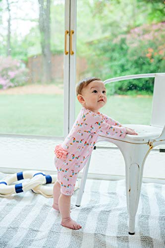 Image of VAENAIT BABY Girls One-Piece Swimsuit, UPF 50+ Long Sleeve Rash Guard, Ruffle Swimwear Infant & Toddler for 0-2 Years