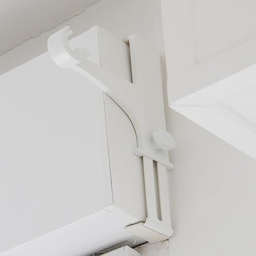 artapisserie.fr Lot de 2 Supports Blancs sans perçage pour Tringle à Rideaux ø20-28mm pour Coffre de volet Roulant