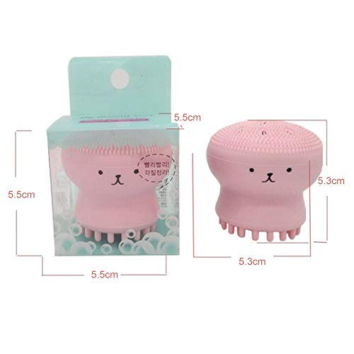 Esponja de limpeza facial, macia de silicone formato polvo