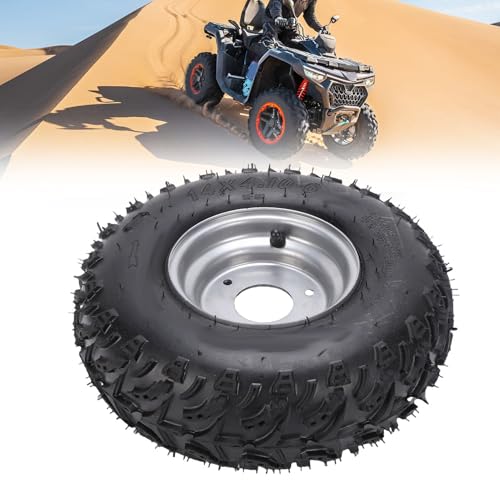 Pneu de jante à 6 roues 14x4.10 avec fixation à 3 boulons structure robuste plis - 5