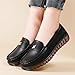 Womens Loafers Shoes Comfortable Slip On Suede Platform Flat Loafers Work Office Business Casual Dress Shoes Fashion Round Toe Shoes Anti Slip Walking Shoe Black