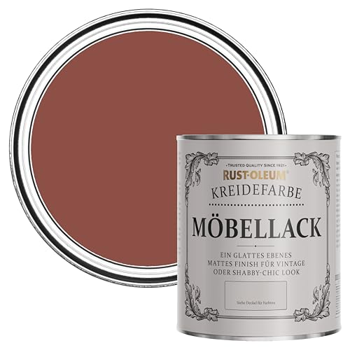Rust-Oleum Shabby Chic rot Vintage Kreidefarbe für Möbel, wasserbasiert, geruchsarm - Ziegelrot 750ML