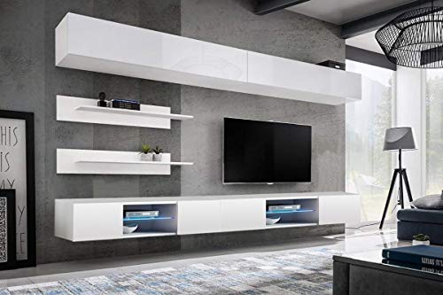 Meble Furniture & Rugs Fly I1 33TV Wall Mounted Floating Modern Entertainment Center - Thumbnail 2
