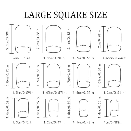 Image of White Press on Nails French Tip Fake Nails with Heart Design Medium Square Stick on Nail Glossy Full Cover Bow Glue on Nail for Women Girls Manicure 24Pcs