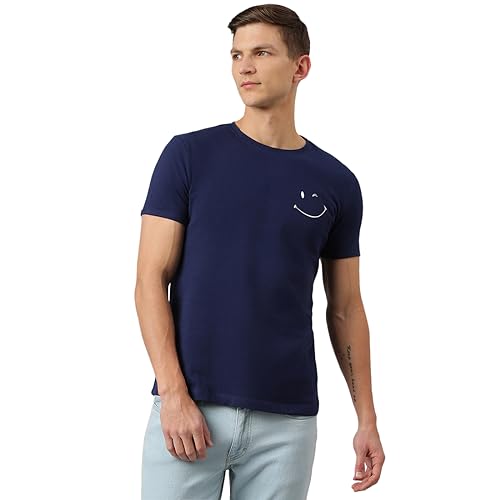 Image of Thomas Scott Men's | Solid | Half Sleeve | Slim Fit | 100% Cotton | Round Neck | Casual Tshirt