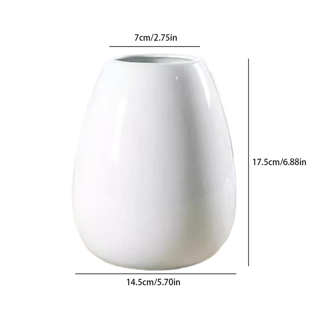 Vaso Vaso Decorazione Soggiorno Composizione floreale Ceramica Piccolo Moderno Stile Semplice Rotondo Grande Pancia Creativo Vaso In Ceramica(B)