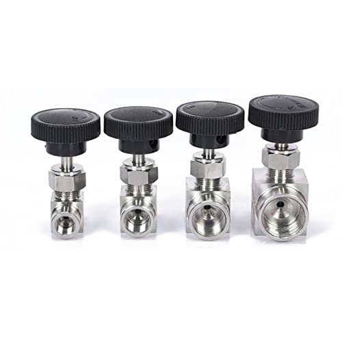 Vanne à pointeau acier inoxydable 304 filetage 3/8 BSP robinet eau gazole - 4