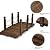 Tangkula 5 FT Wooden Garden Bridge, Arc Footbridge w/Safe Chain Railings, Outside Small Arc Pond Bridge, Decorative Fir Bridge for Landscaping Garden, Pond, Stream, Courtyard, Holds up to 400 LBS