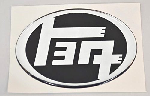 Amazon | 【HB118x80】レトロなトヨタエンブレムシール 銀x黒