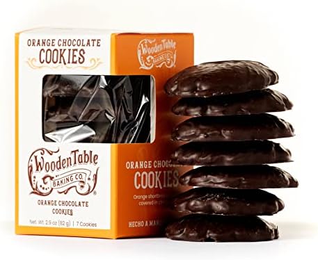 Shortbread Chocolate Covered Orange Cookies - Wooden Table Baking Company Gourmet Set Of 7 Argentinean Cookies