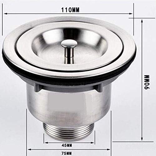 SCW-Stainless-Steel-Kitchen-Sink-Drain-WEST-Coupling-304-Stainless-Steel-Material-with-Under-Basket-4-4-in SCW Stainless Steel Kitchen Sink Drain WEST Coupling 304'' Stainless Steel Material with Under Basket 4 * 4 in